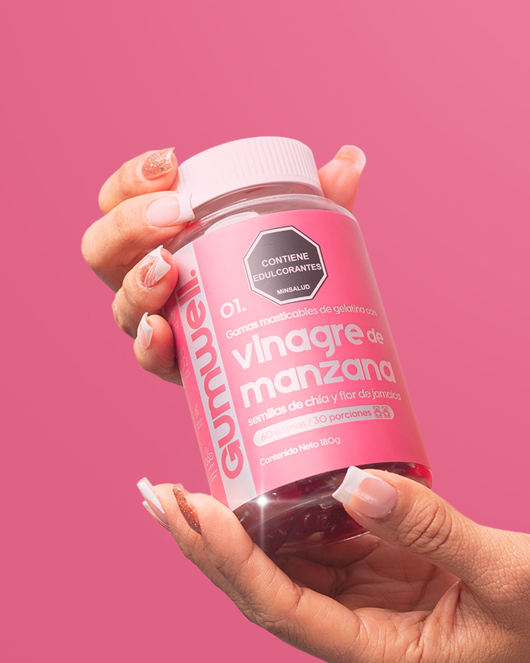 GOMITAS DE VINAGRE DE MANZANA SIN AZÚCAR AÑADIDA